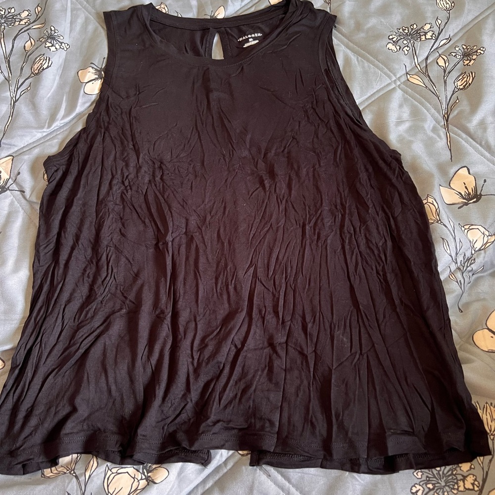 Halogen Black Sleeveless Tank Top